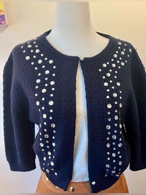 Jeweled Marc Jacobs Cropped Sweater